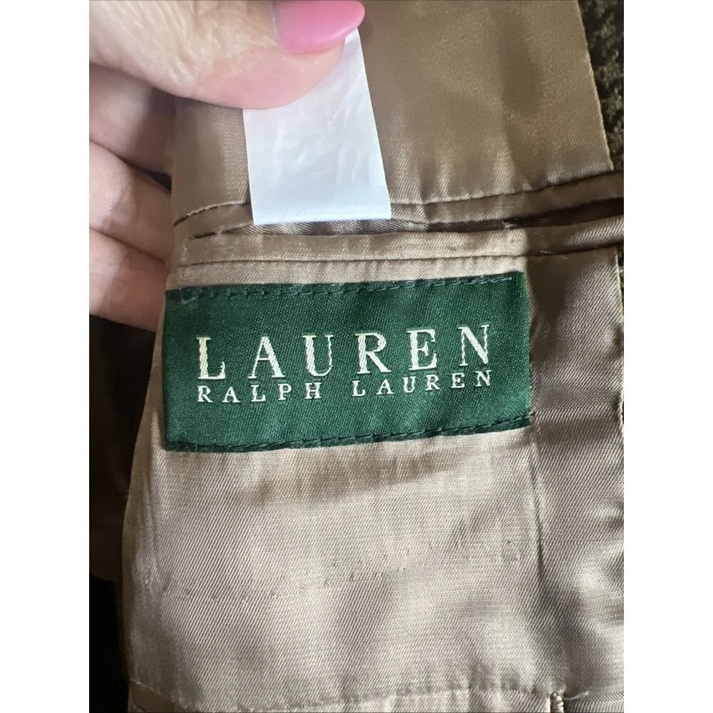 Polo Ralph Lauren Houndstooth 100% Lambs Wool Sports Blazer Jacket Size 44R - Picture 6 of 12